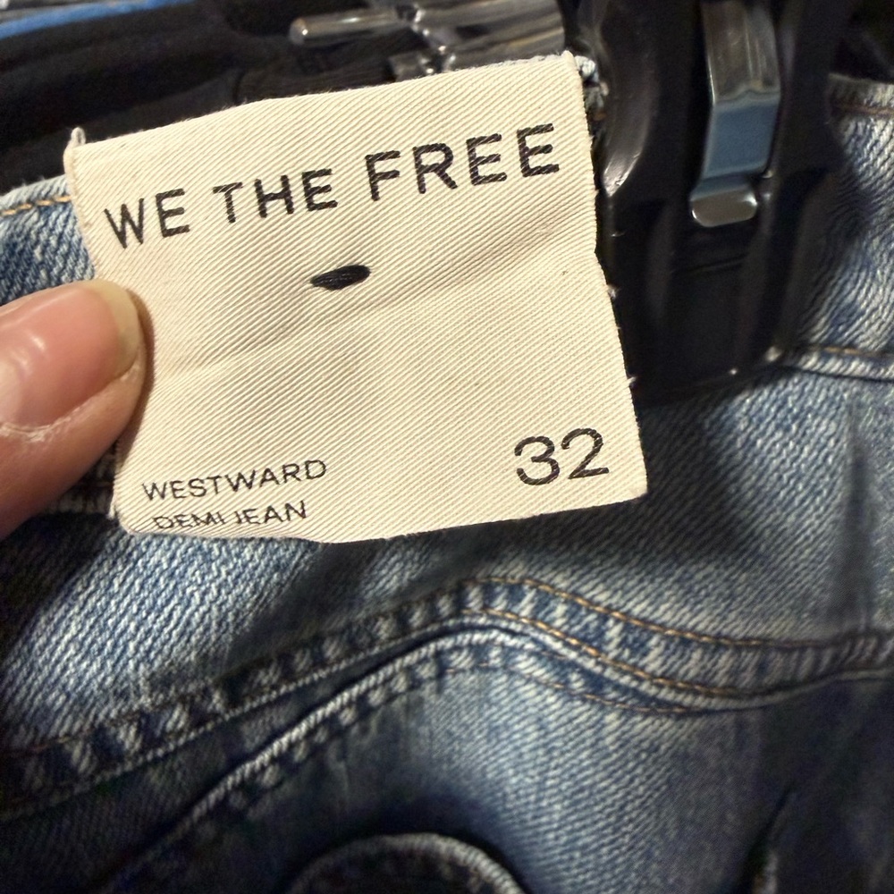 Free People Light Blue Wide Leg Flare Jeans - Picture 10 of 10